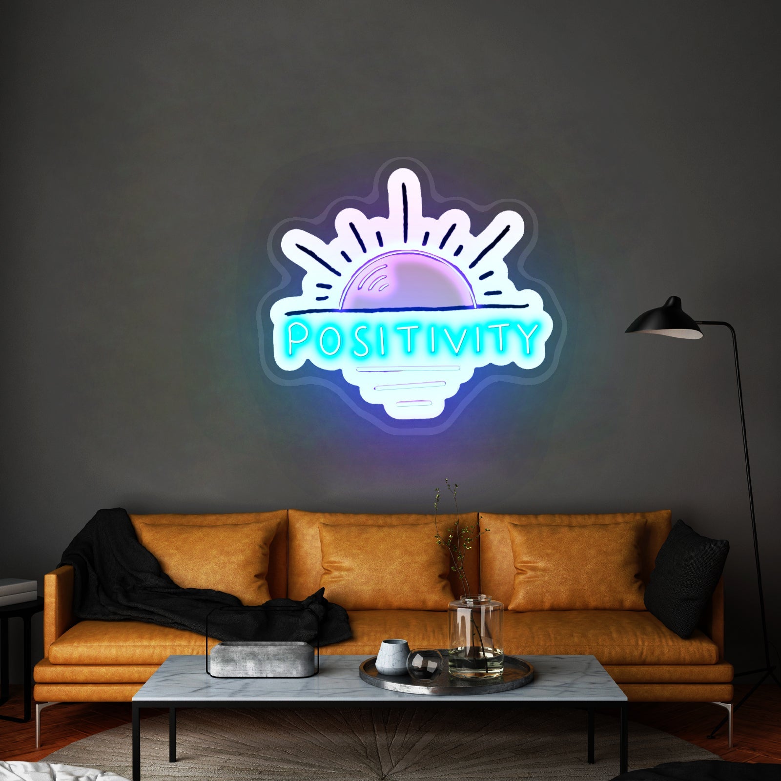 Positivity Sun Clear Artwork Wedding Signs - Shineneon