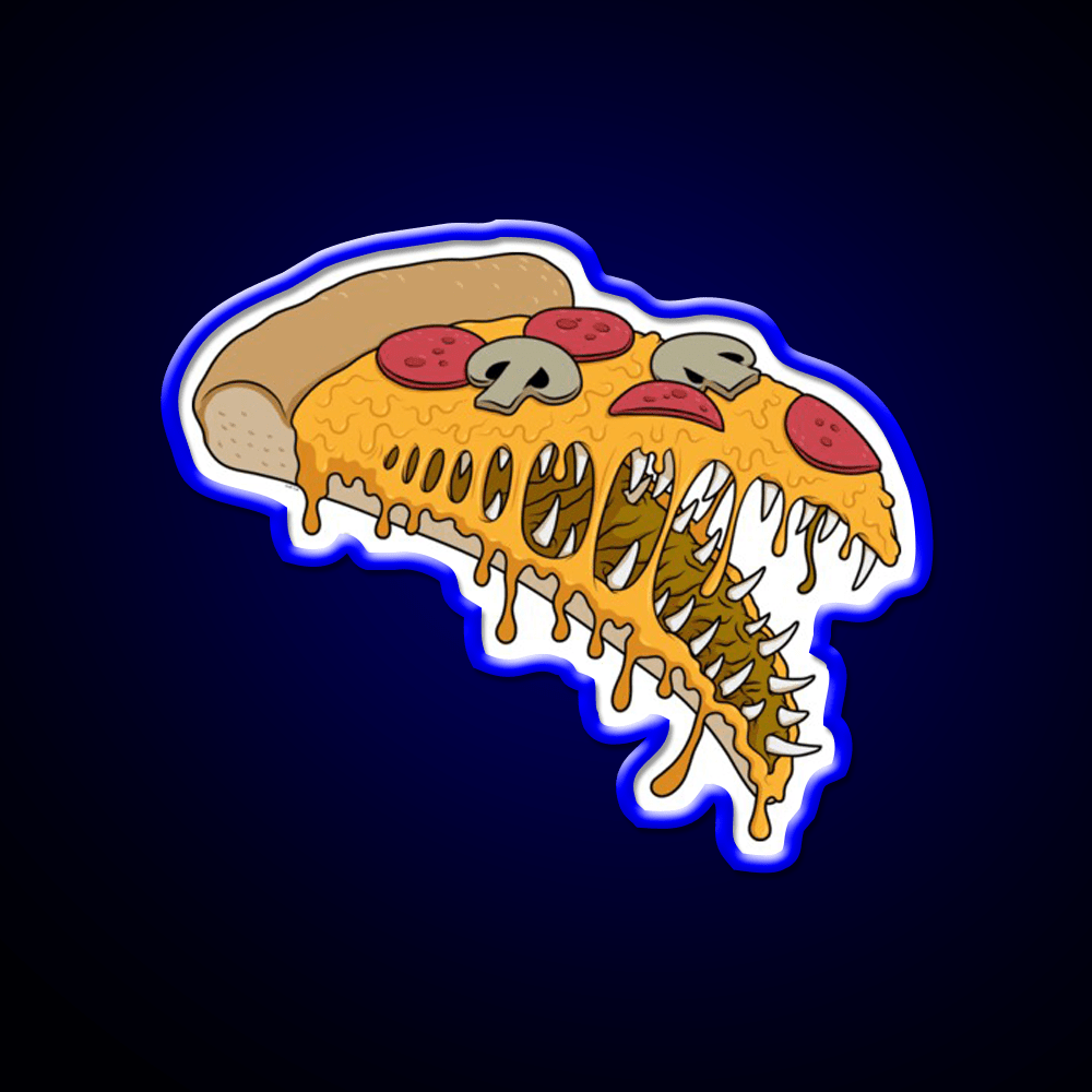 Possessed Pizza Fast Food Led Neon Sign For Burger Place Rgb Color - Shineneon