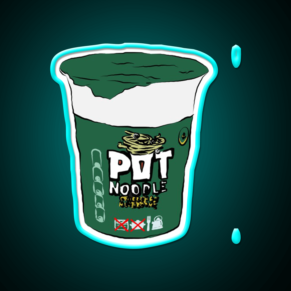 Pot Noodle Chicken And Mushroom Snack Food Led Neon Sign Rgb Color - Shineneon