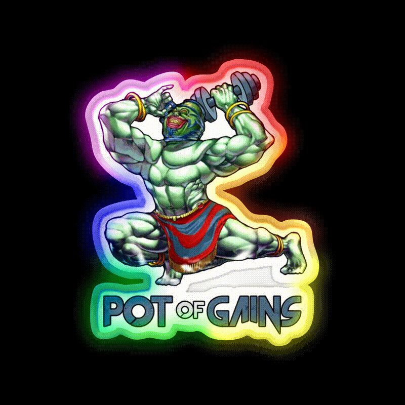 Pot Of Gains Gym Fitness Led Neon Sign Rgb Color