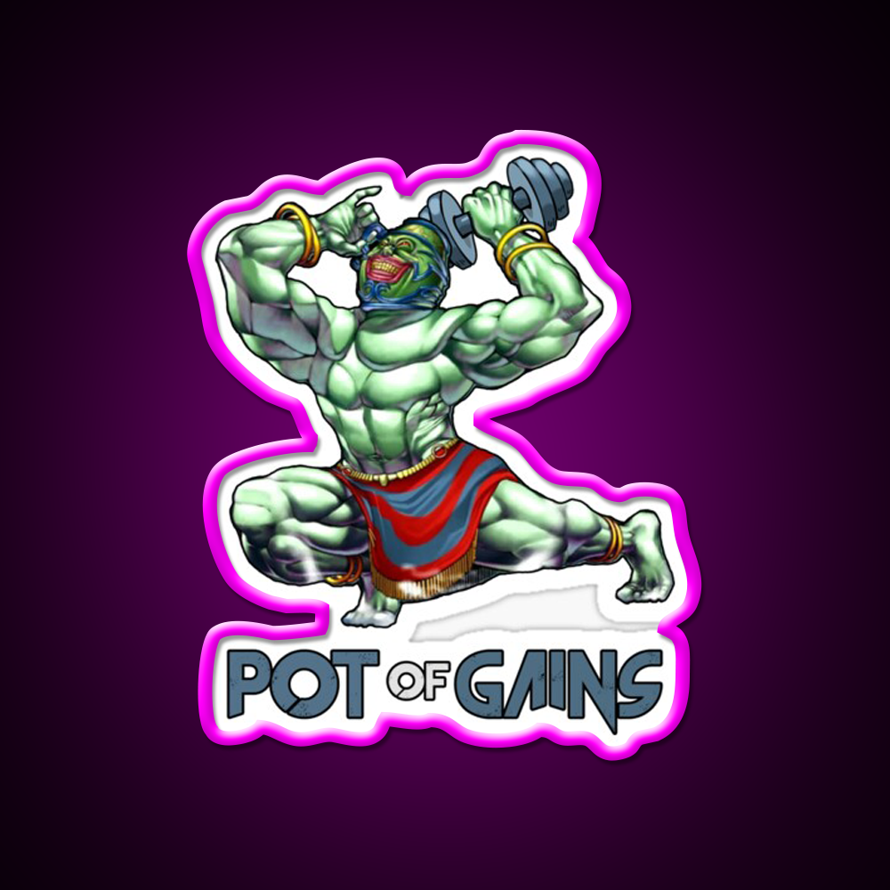 Pot Of Gains Gym Fitness Led Neon Sign Rgb Color