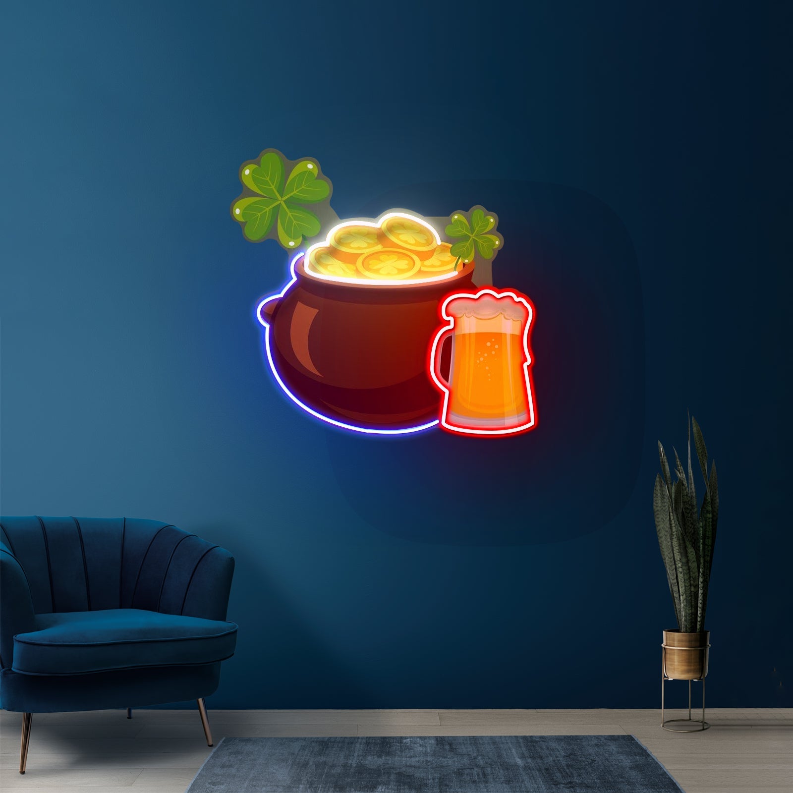 Pot Of Gold Saint Patrick Day Honey Led Signs - Shineneon