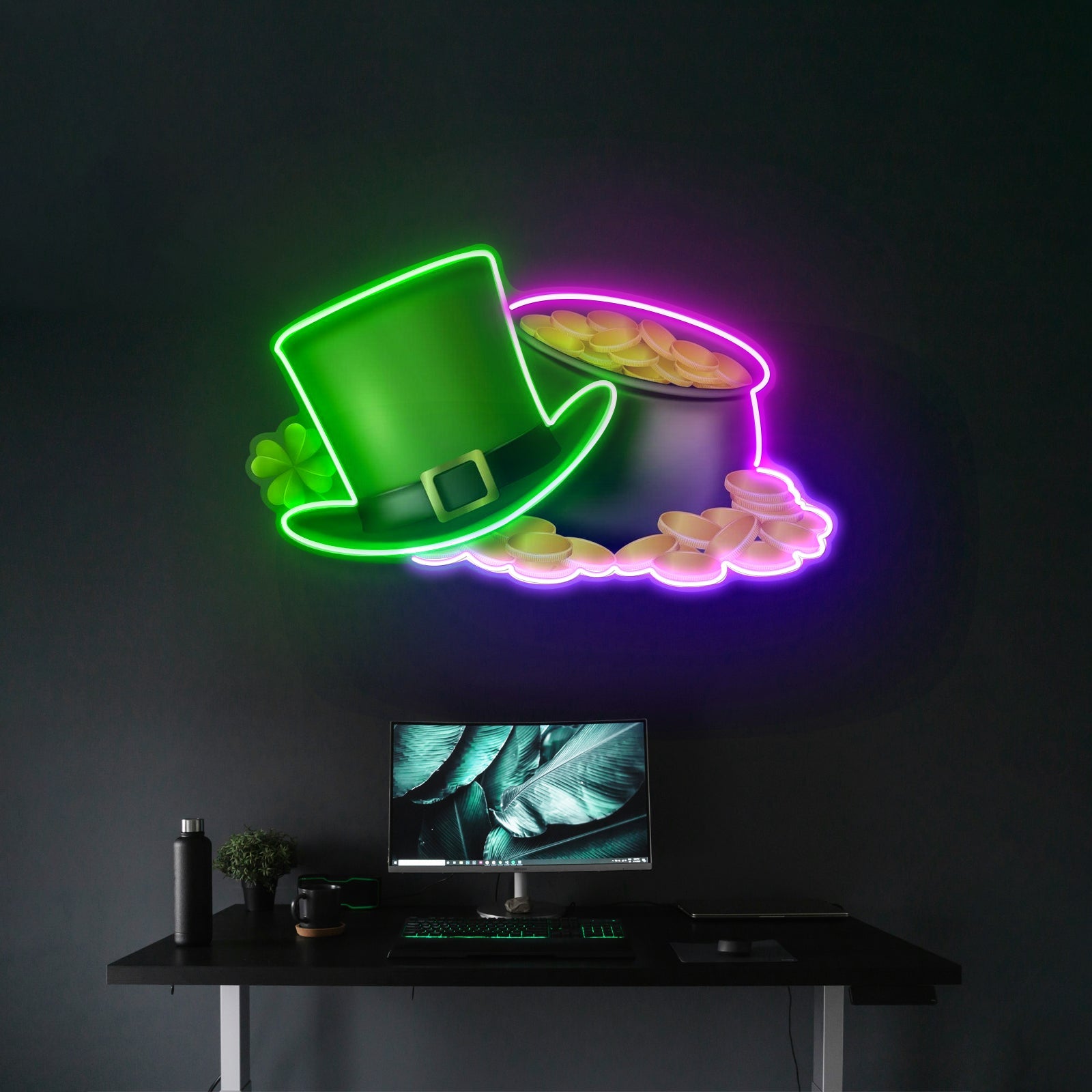 Pot Of Gold Saint Patrick Day Honey Led Signs - Shineneon