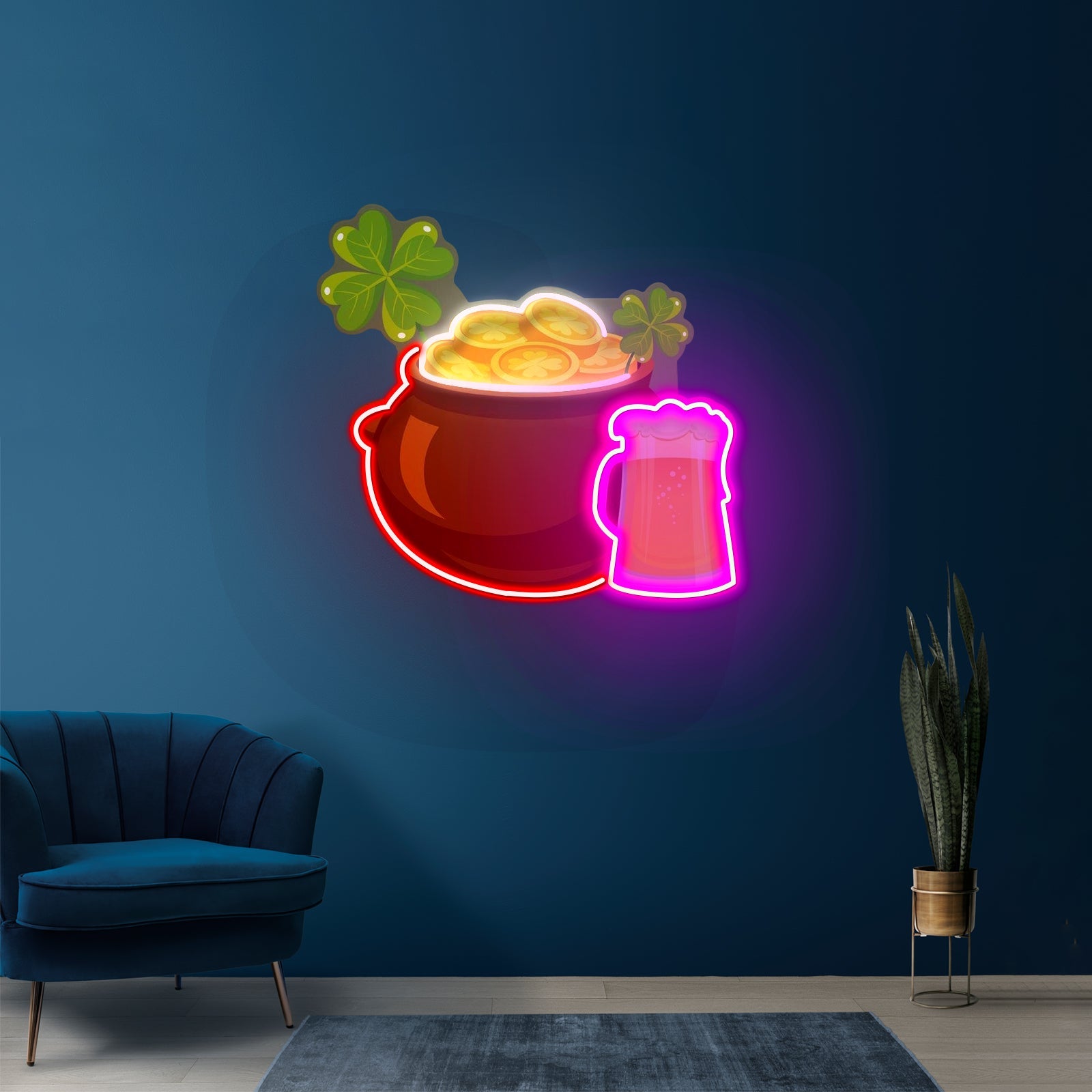 Pot Of Gold Saint Patrick Day Honey Led Signs - Shineneon