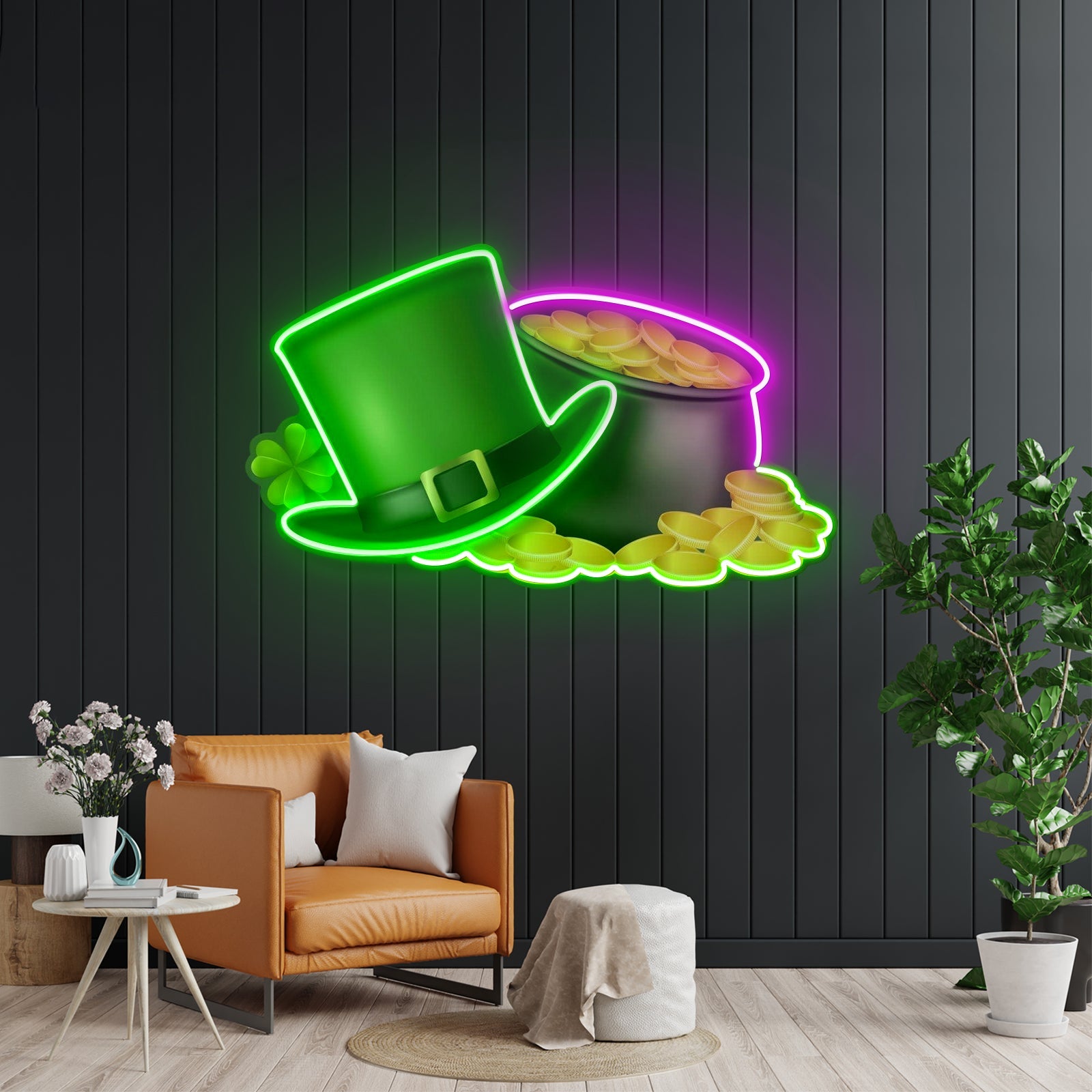Pot Of Gold Saint Patrick Day Wall Art Led Signs - Shineneon