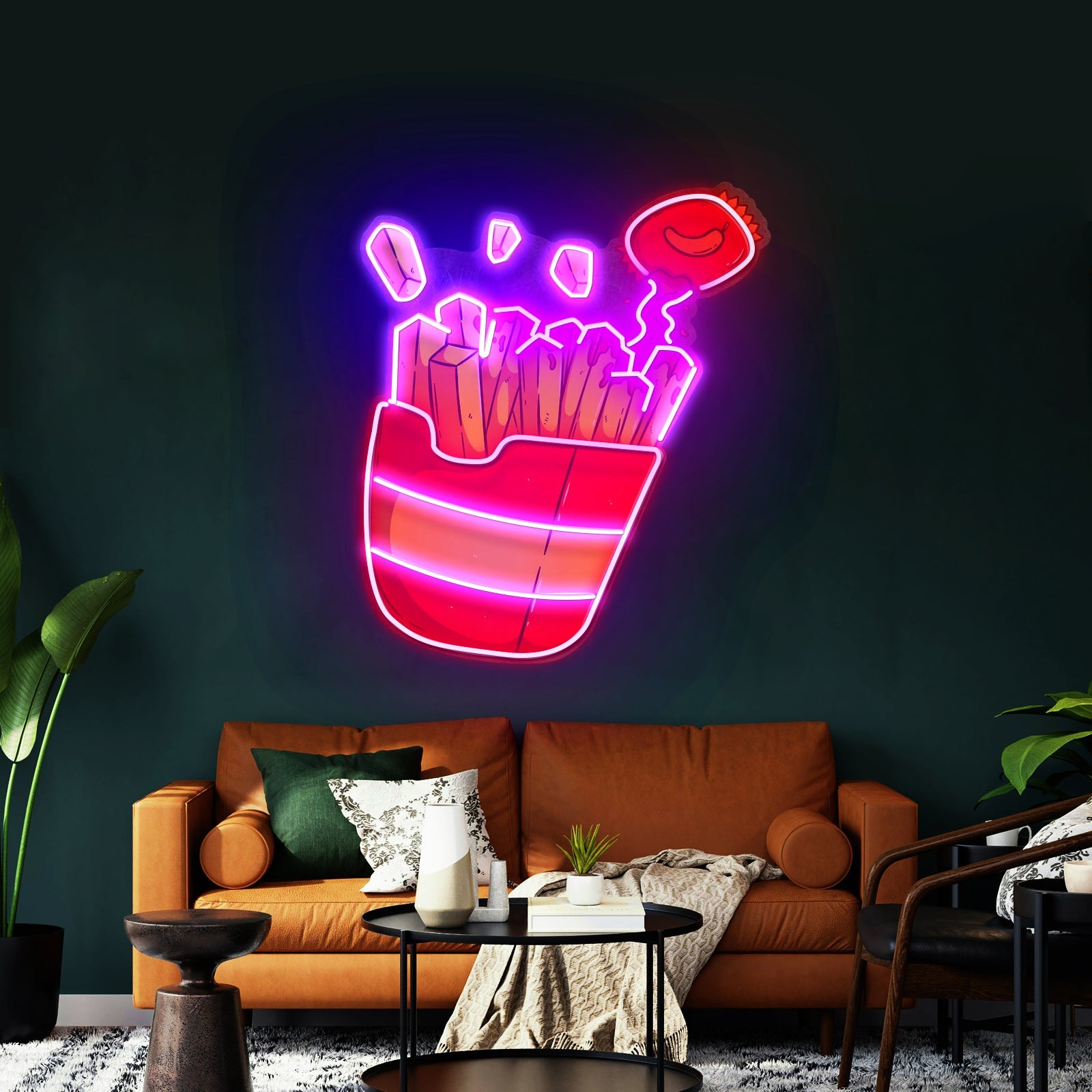 Potato Chips Glowing Led Neon Sign Light Custom Led Signs - Shineneon