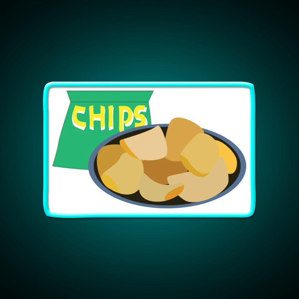 Potato Chips Snack Food Led Neon Sign For Snack Room Rgb Color - Shineneon