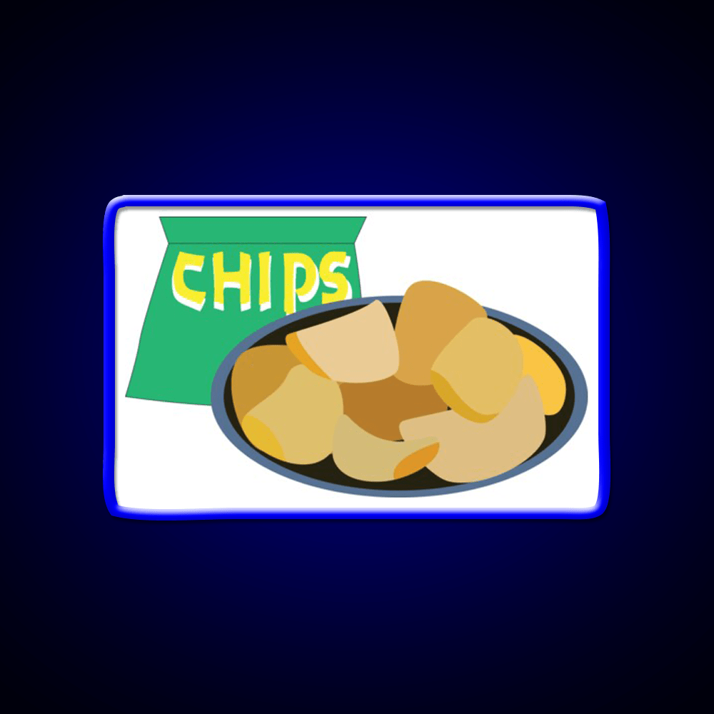 Potato Chips Snack Food Led Neon Sign For Snack Room Rgb Color - Shineneon