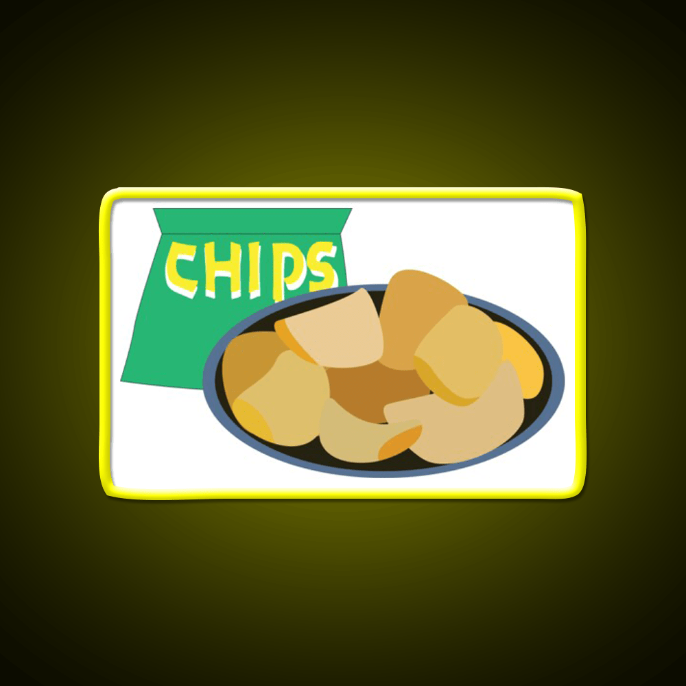 Potato Chips Snack Food Led Neon Sign For Snack Room Rgb Color - Shineneon