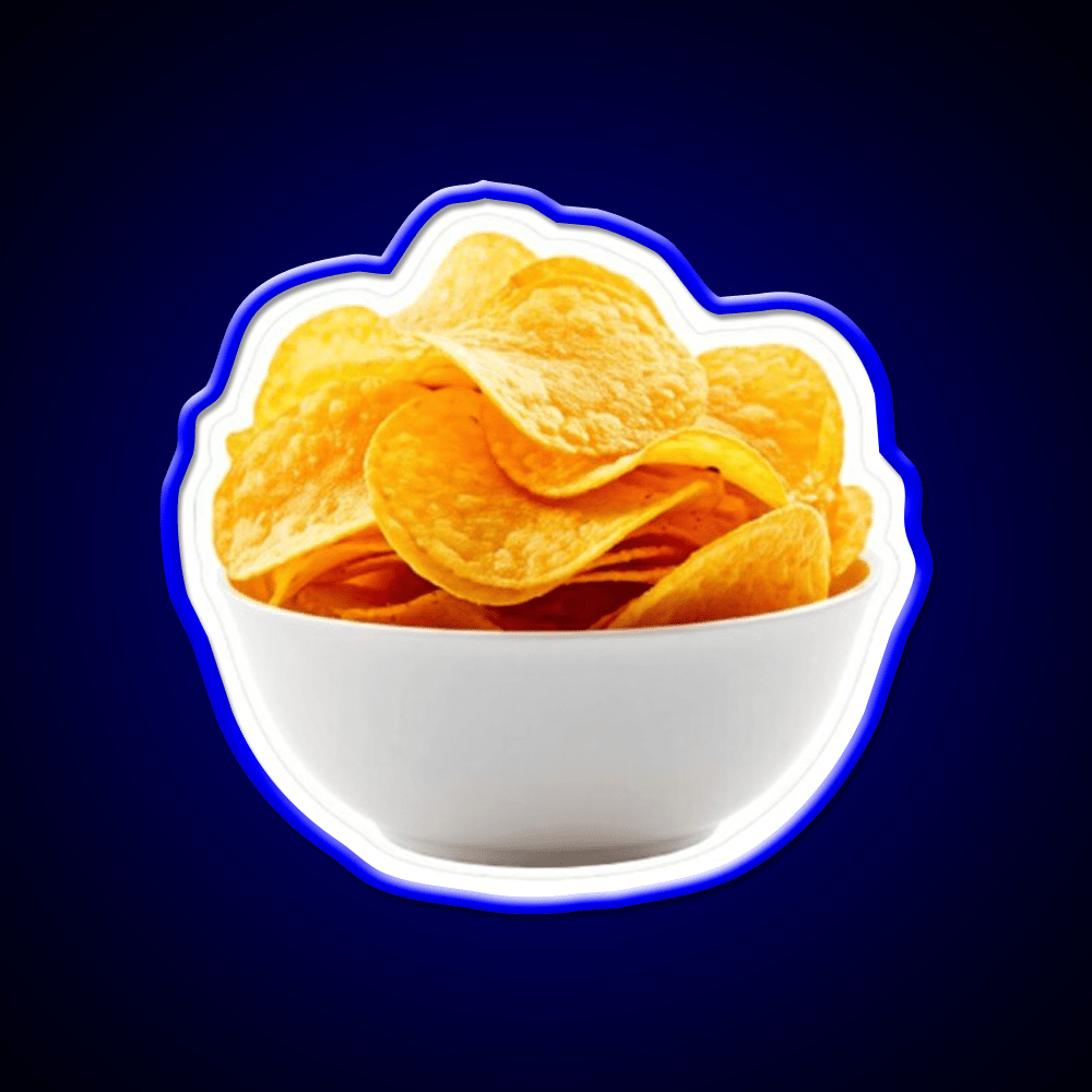 Potato Crisps Bowl Snack Food Led Neon Sign Rgb Color - Shineneon