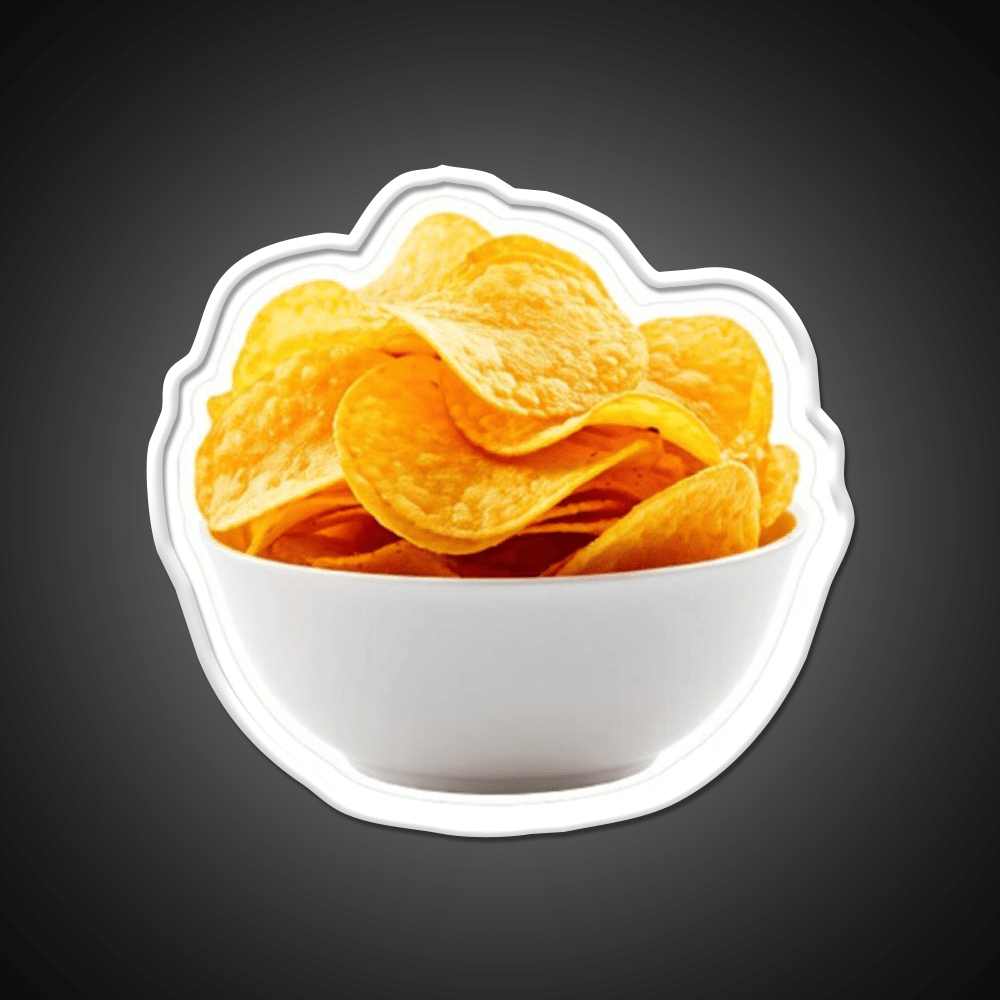 Potato Crisps Bowl Snack Food Led Neon Sign Rgb Color - Shineneon