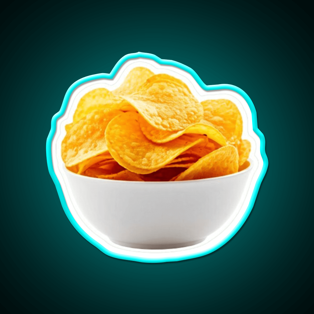 Potato Crisps Bowl Snack Food Led Neon Sign Rgb Color - Shineneon