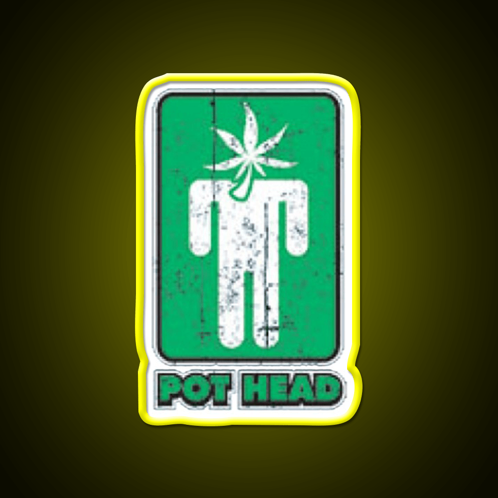 Pothead Hemp Inspired Green Leaf Led Neon Sign Rgb Color - Shineneon
