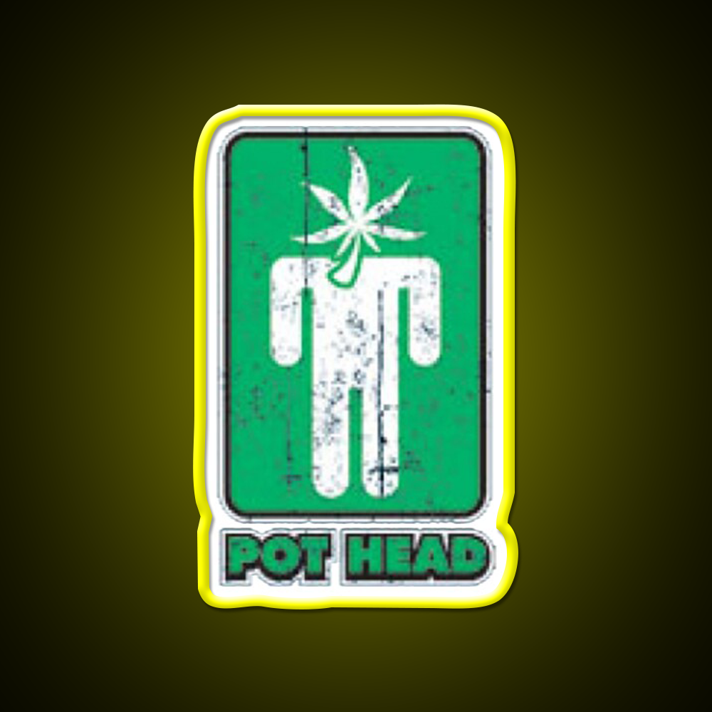 Pothead Hemp Inspired Green Leaf Led Neon Sign Rgb Color - LED neon sign view 7