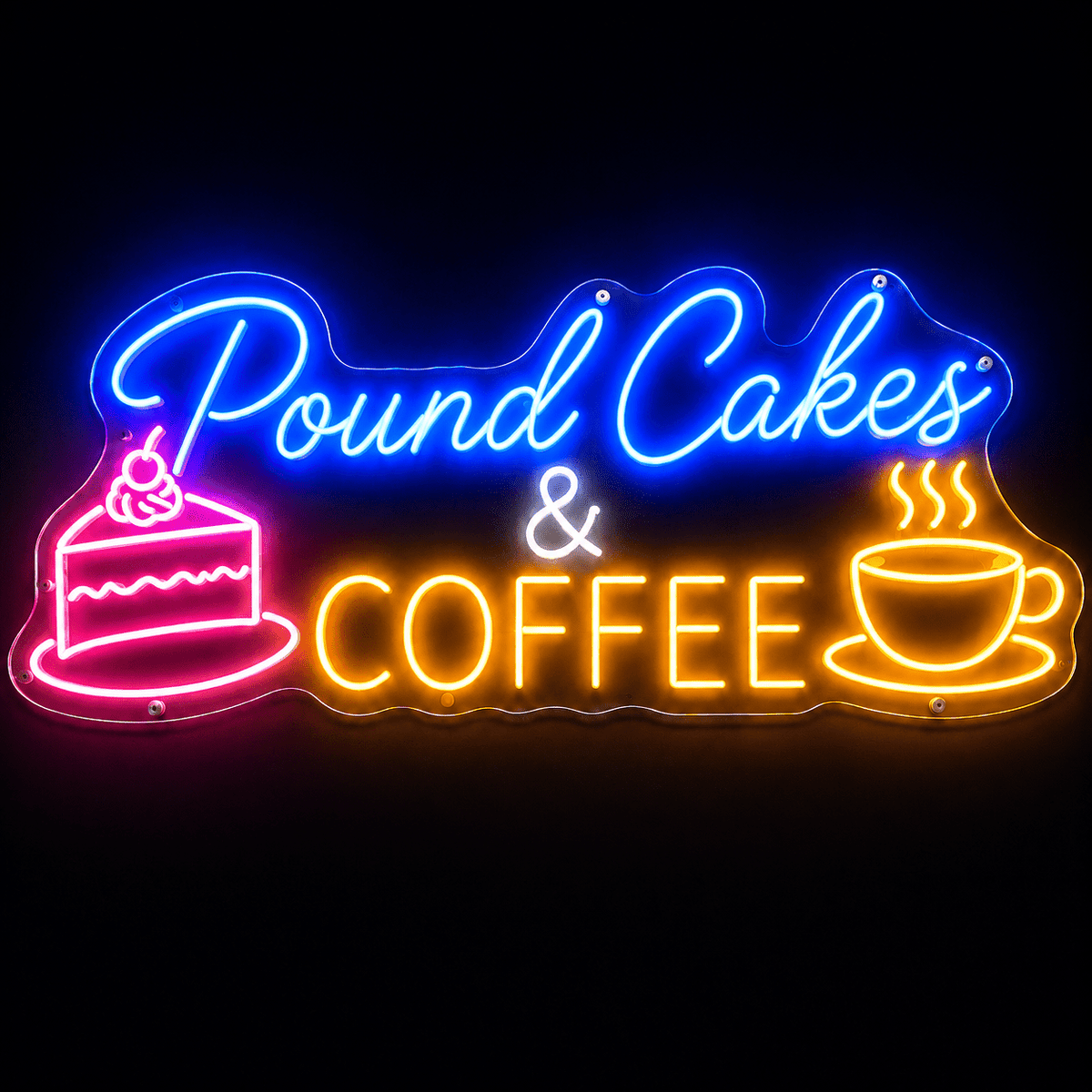 Pound Cakes & COFFEE Custom LED Neon Sign - Shineneon