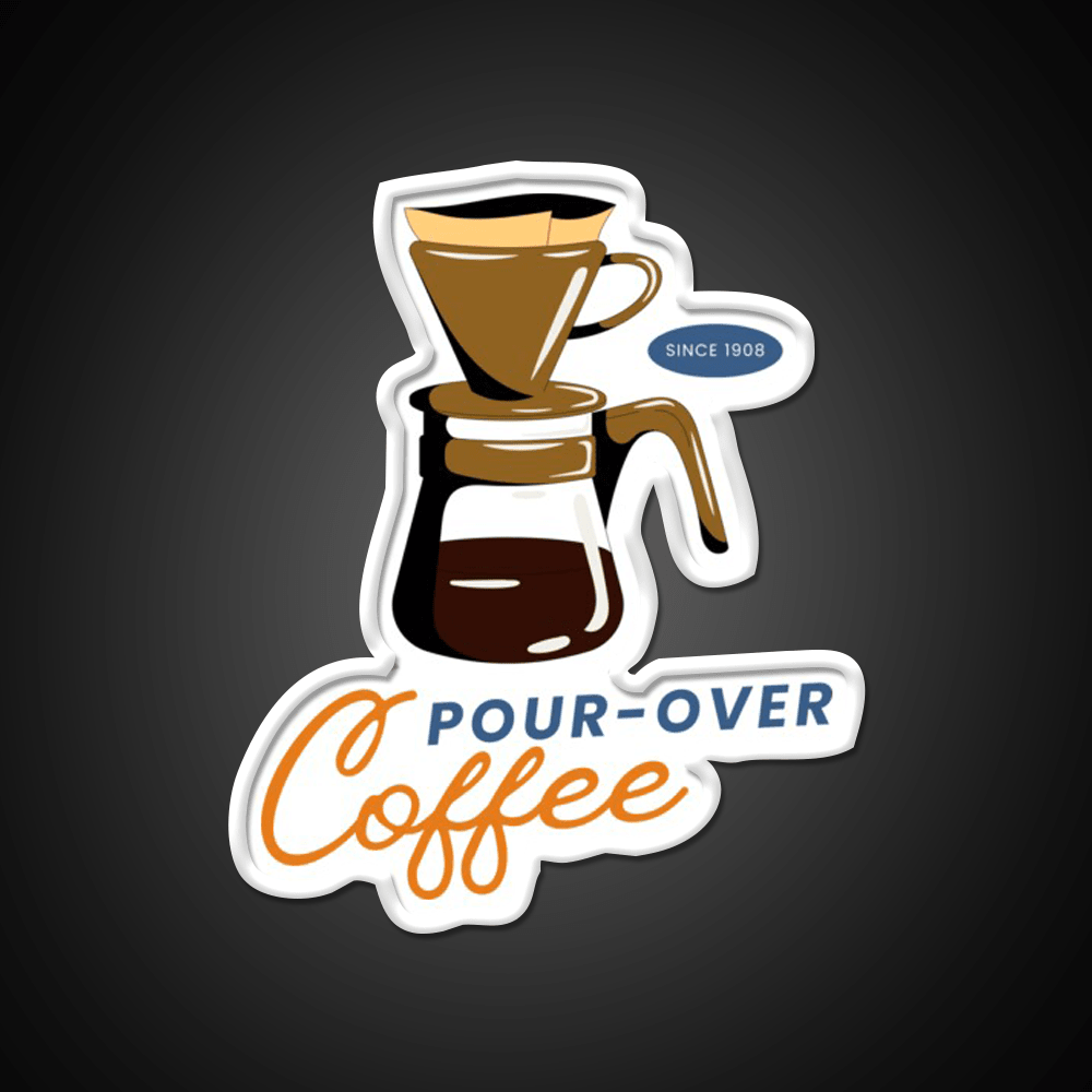 Pour Over Support Cafe Led Neon Sign Espresso Bar Art Rgb Color - Shineneon