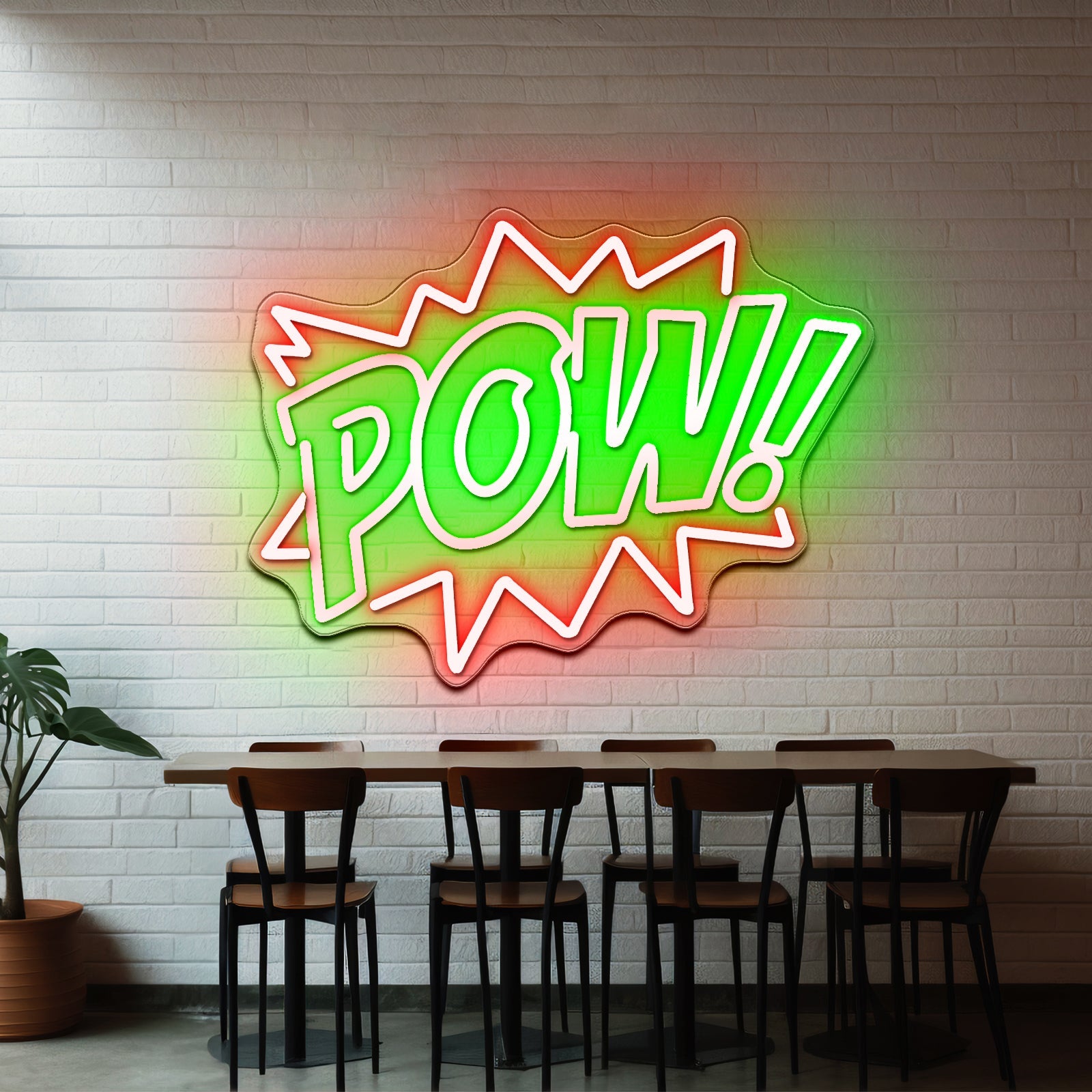 Pow Funny Led Enon Signs For Kids Room - Shineneon