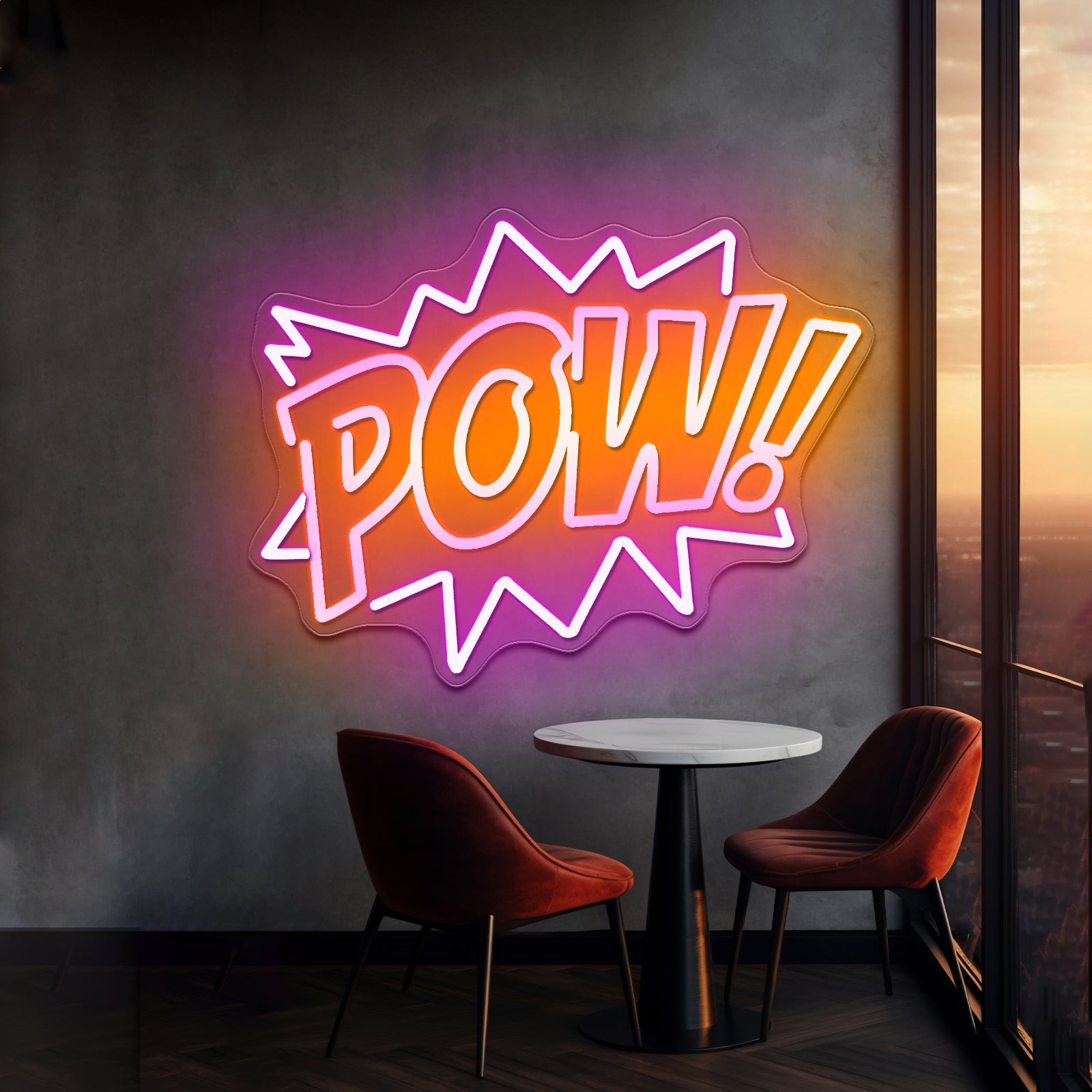 Pow Funny Led Enon Signs For Kids Room
