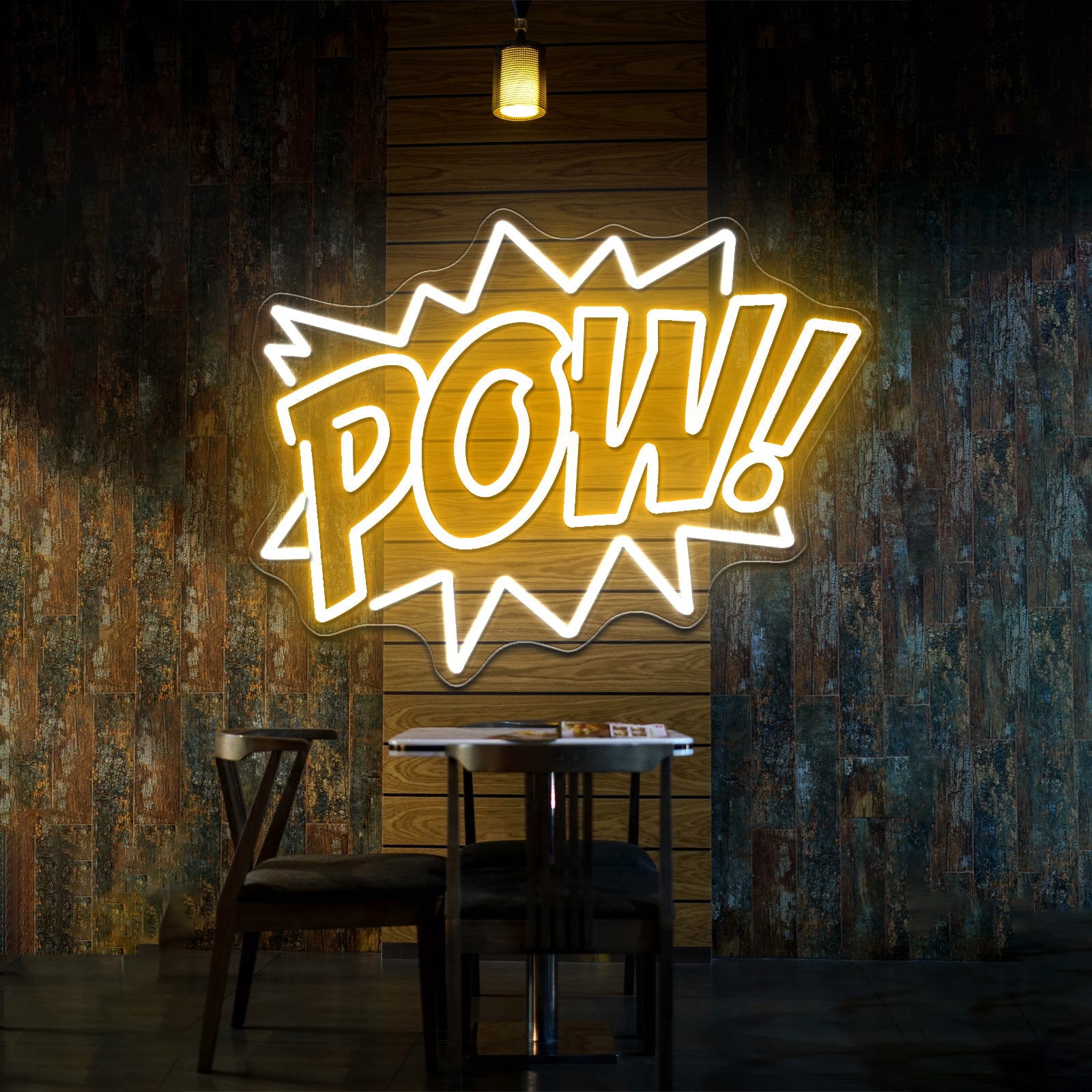 Pow Funny Led Enon Signs For Kids Room