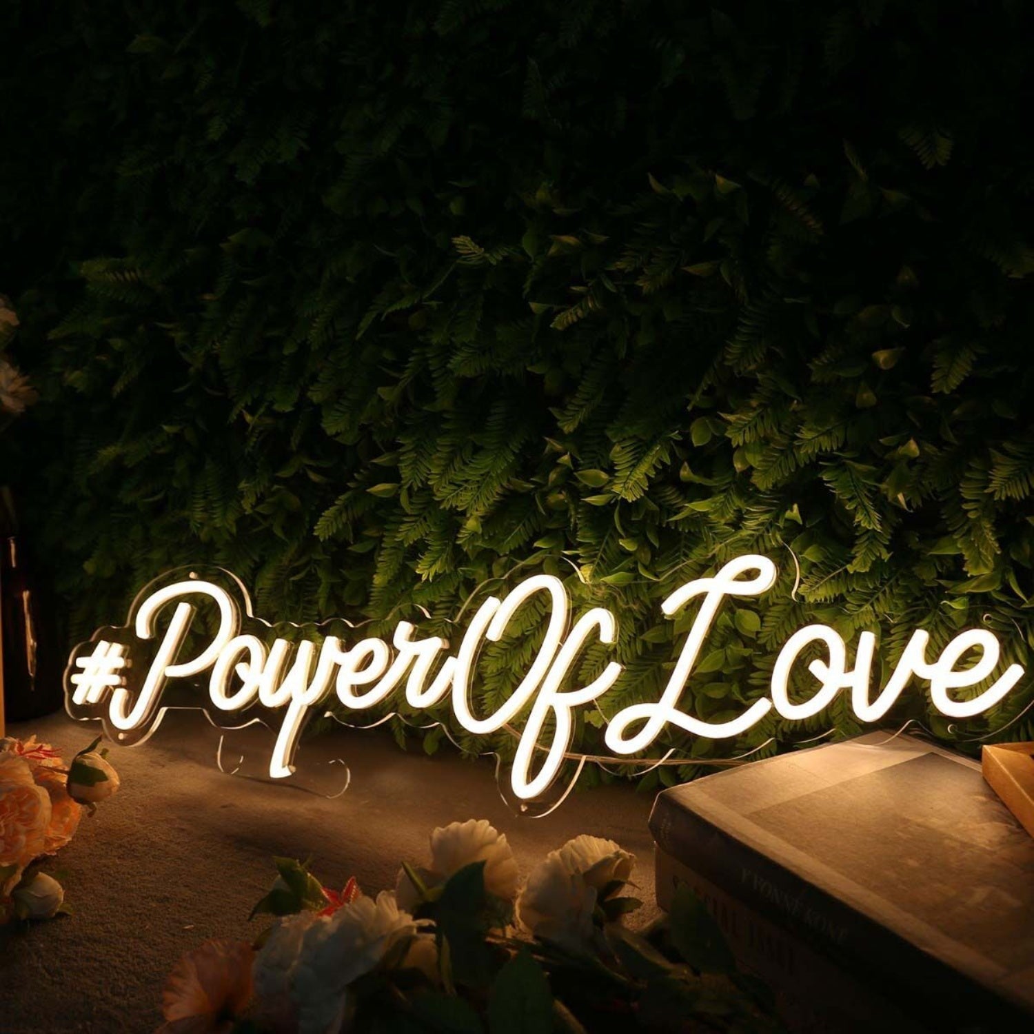 Power Of Love Yellow Led Neon Sign - Shineneon