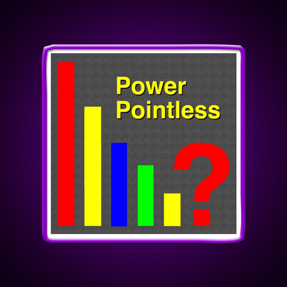 Power Pointless Man Cave Bar Led Neon Sign Rgb Color