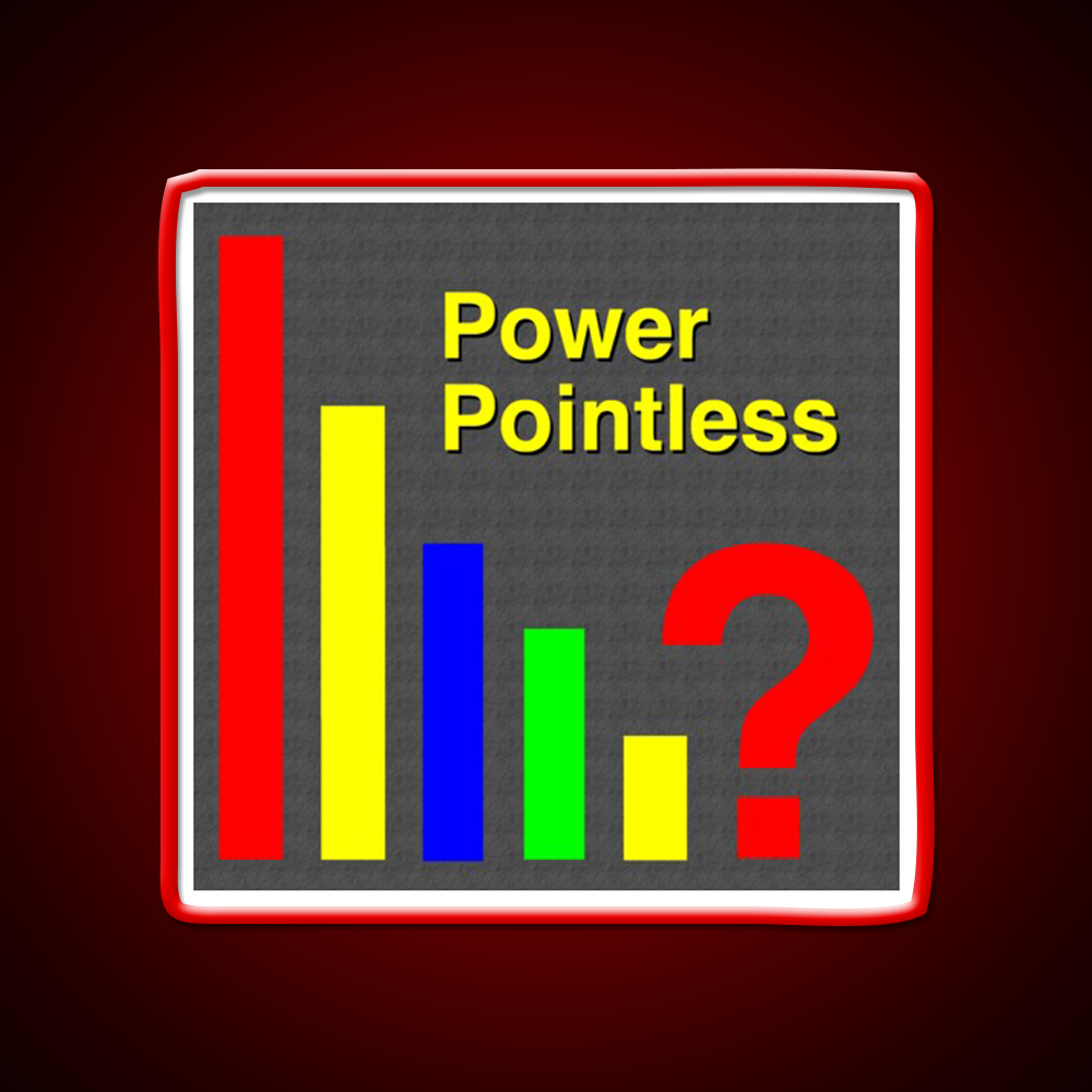 Power Pointless Man Cave Bar Led Neon Sign Rgb Color