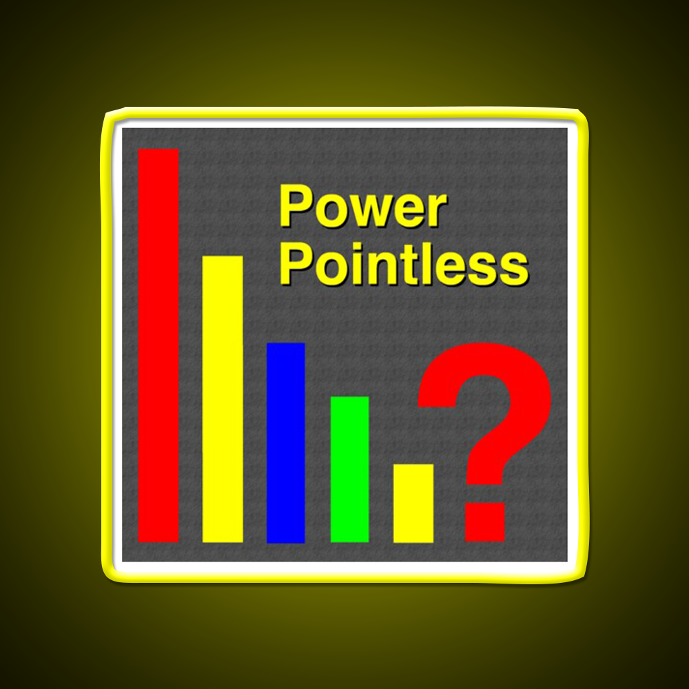 Power Pointless Man Cave Bar Led Neon Sign Rgb Color