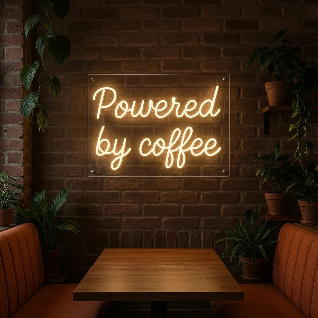 Powered By Coffee LED Neon Sign Wall Decor - 01 Original Product Image