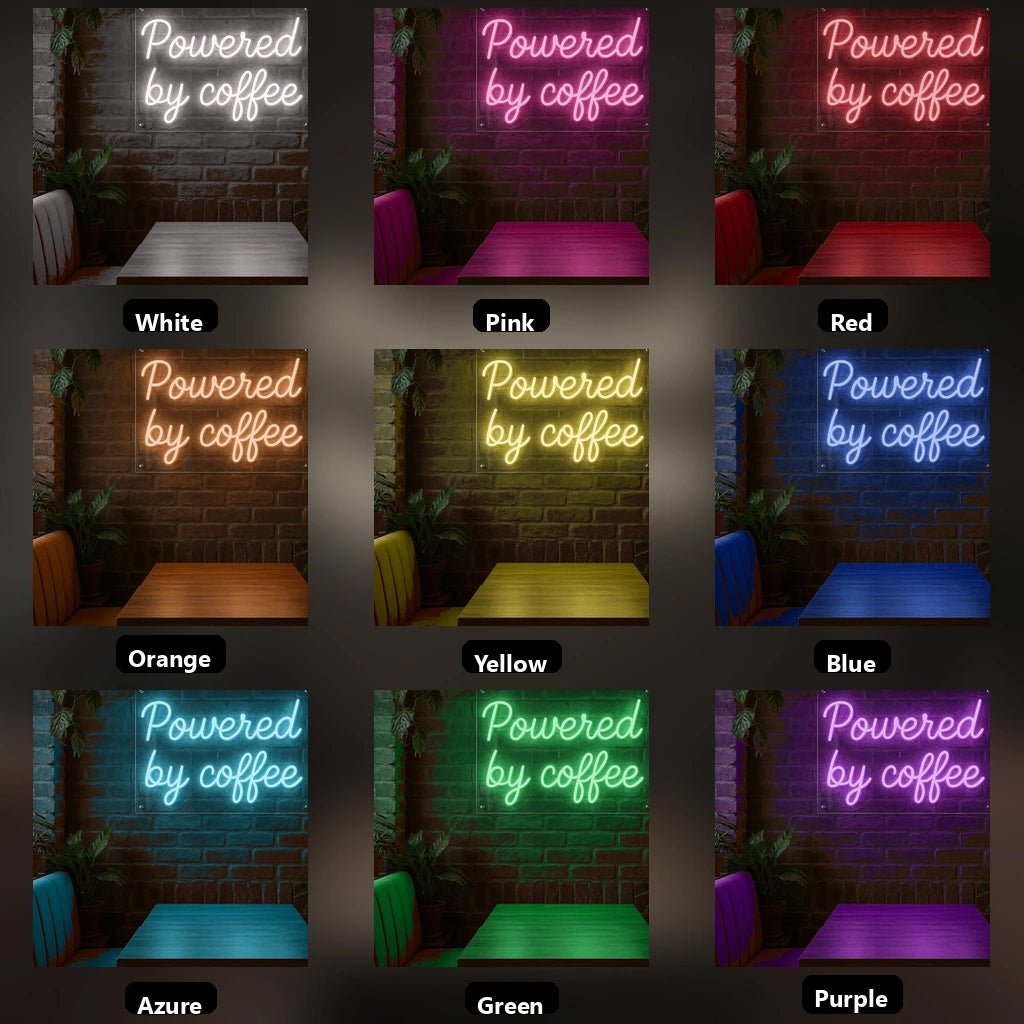 Powered By Coffee LED Neon Sign Wall Decor - Shineneon