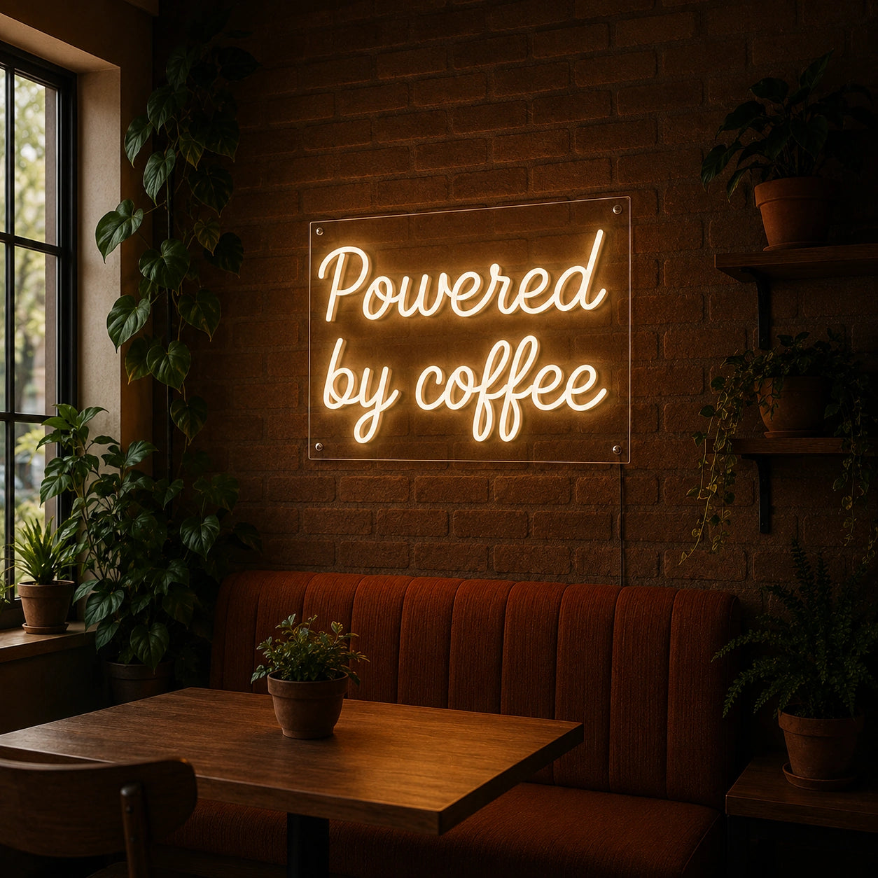 Powered By Coffee LED Neon Sign Wall Neon Sign - 04 Size Image