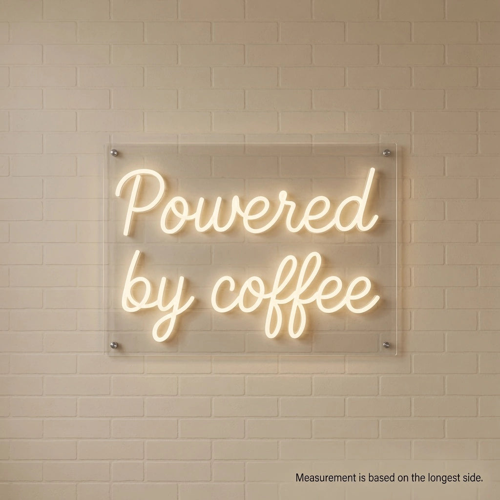 Powered By Coffee Wall Decor LED Neon Sign - 04 Size Image