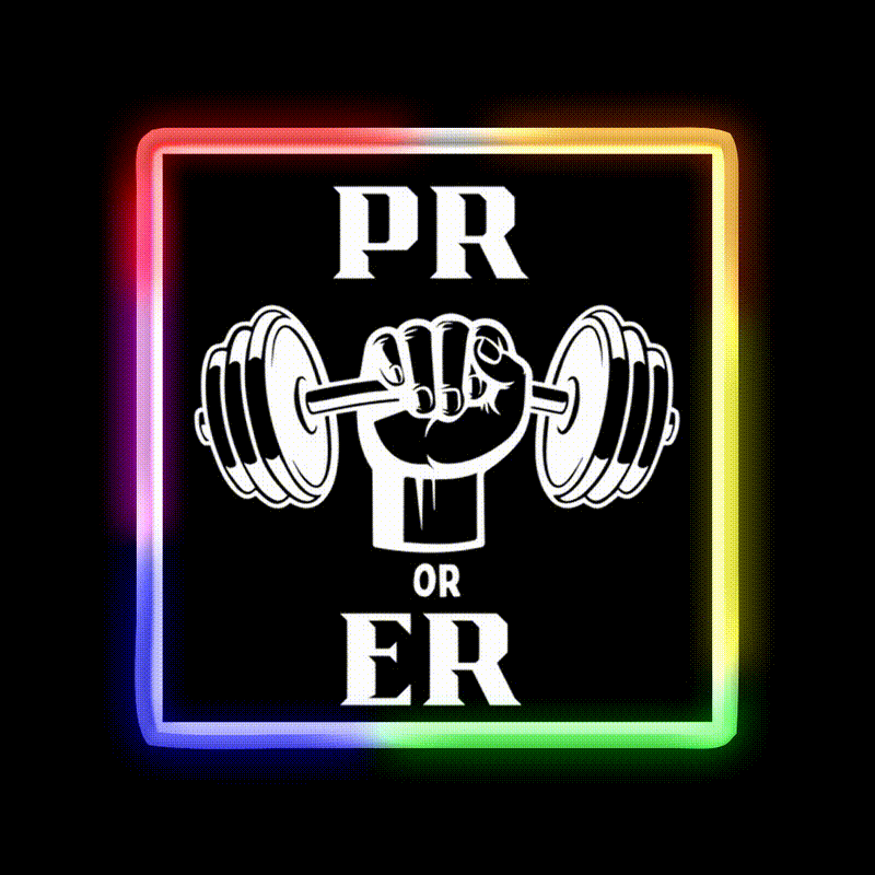 Pr Or Er Design Gym Fitness Led Neon Sign Rgb Color