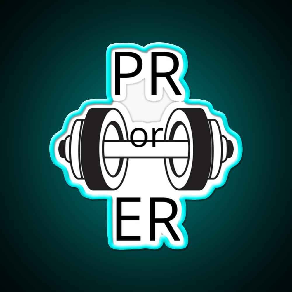 Pr Or Er Gym Fitness Led Neon Sign Gym Room Sign Rgb Color