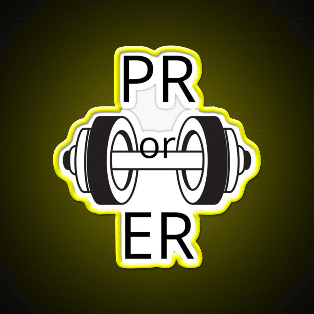 Pr Or Er Gym Fitness Led Neon Sign Gym Room Sign Rgb Color