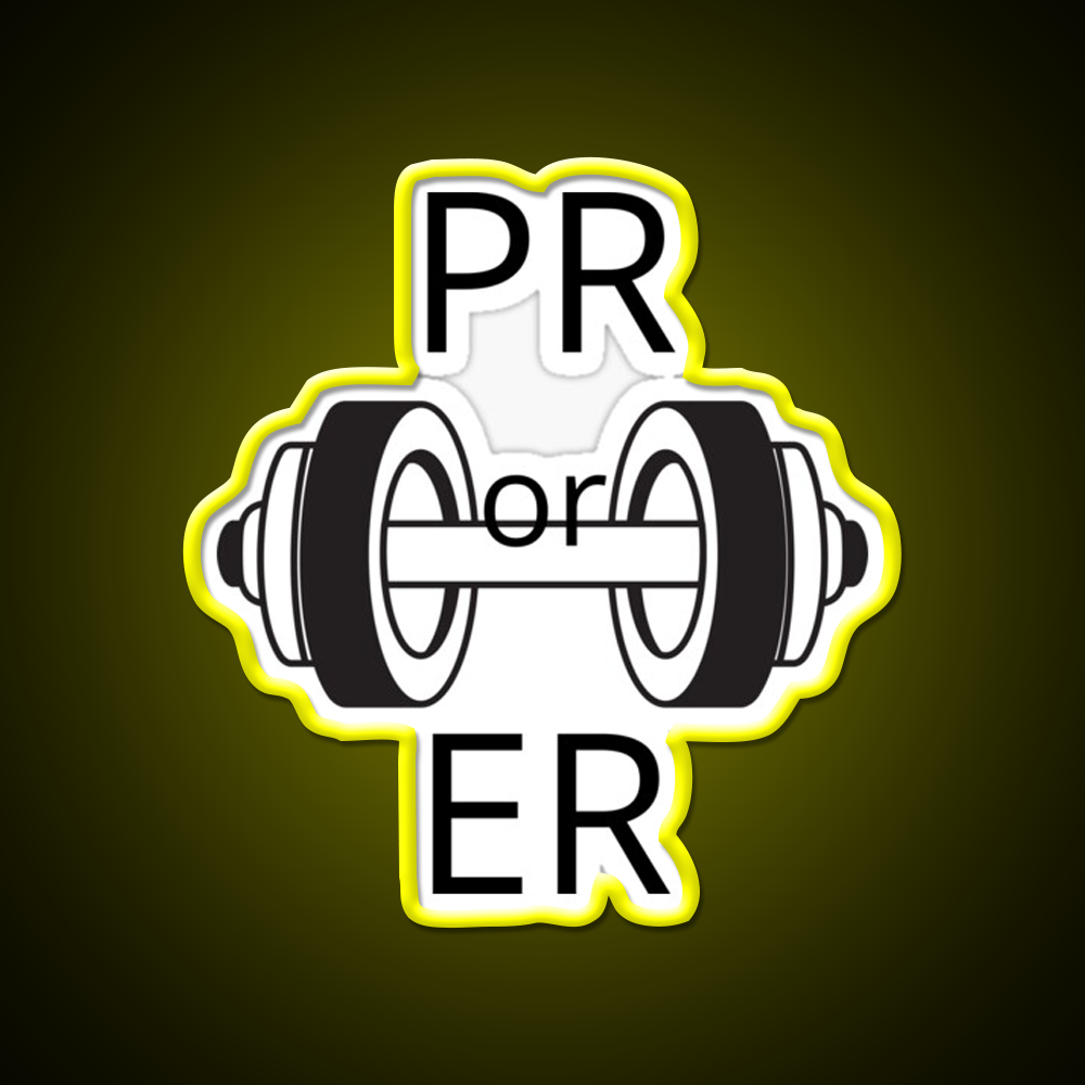 Pr Or Er Gym Fitness Led Neon Sign Gym Room Sign Rgb Color