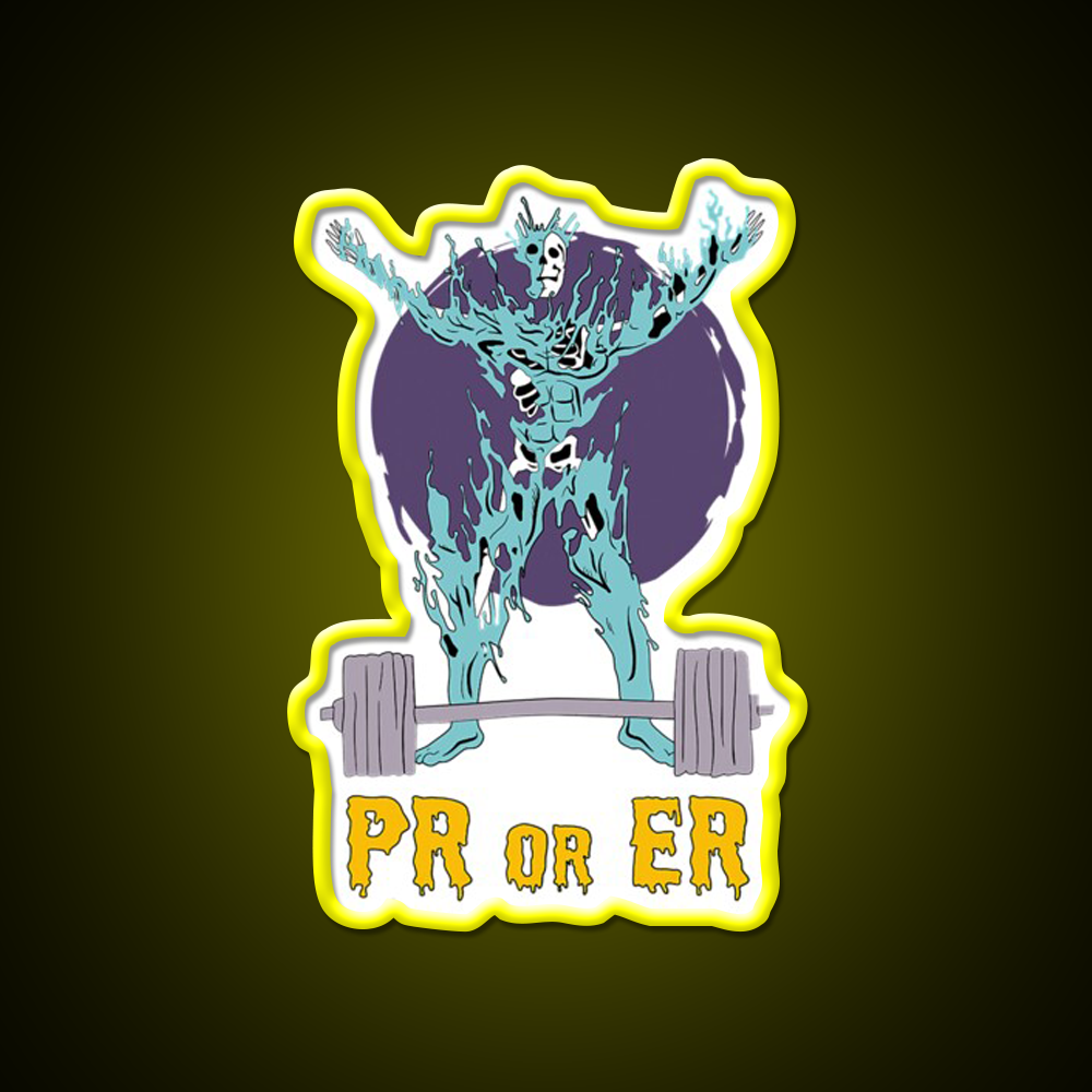 Pr Or Er Weightlifting Bodybuilding Fitness Gym Fitness Led Neon Sign Rgb Color