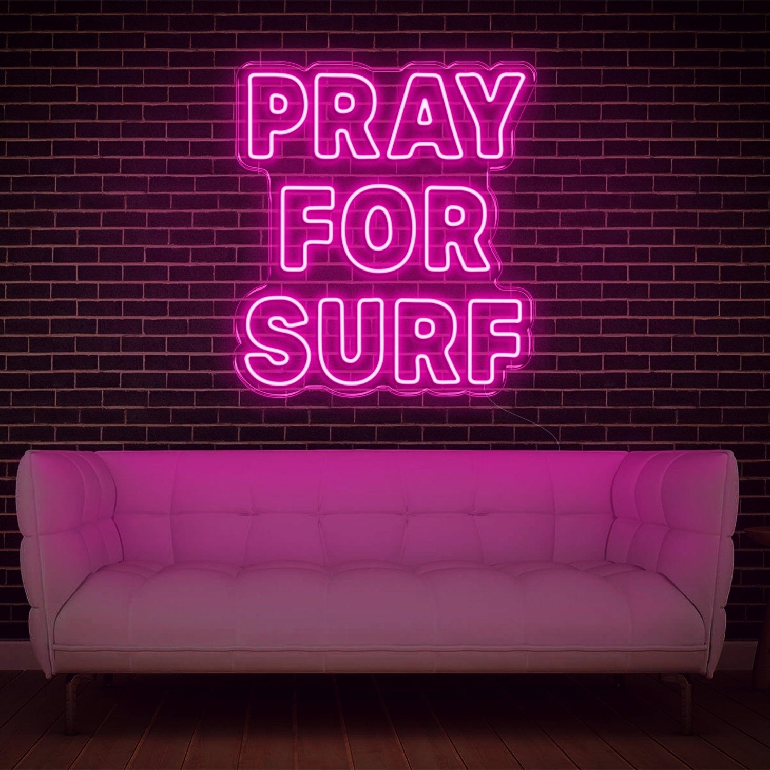 Pray For Surf Blue Led Neon Sign Indoor Wall Art Decor | Shineneon