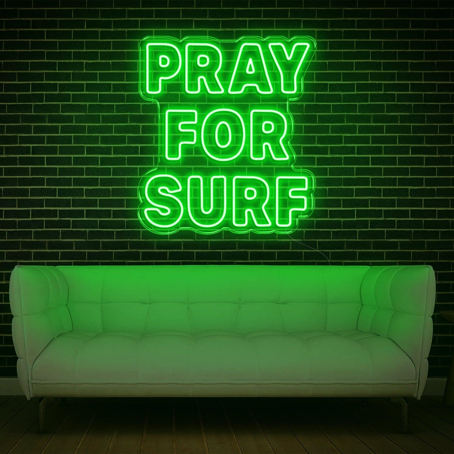 Pray For Surf Blue Led Neon Sign Indoor Wall Art Decor | Shineneon
