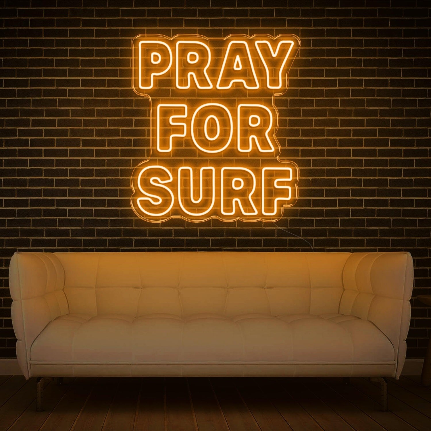 Pray For Surf Blue Led Neon Sign Indoor Wall Art Decor | Shineneon