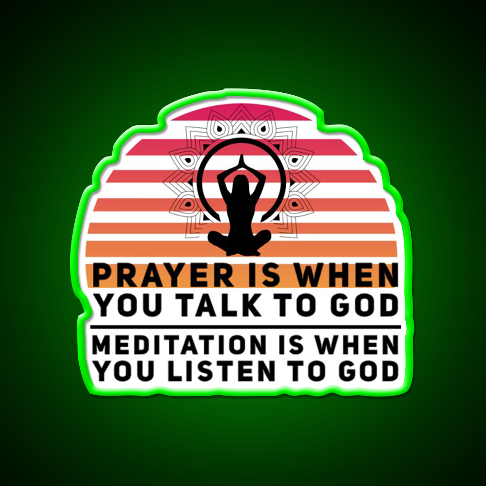 Prayer Is When You Talk To God Yoga Led Neon Sign Rgb Color
