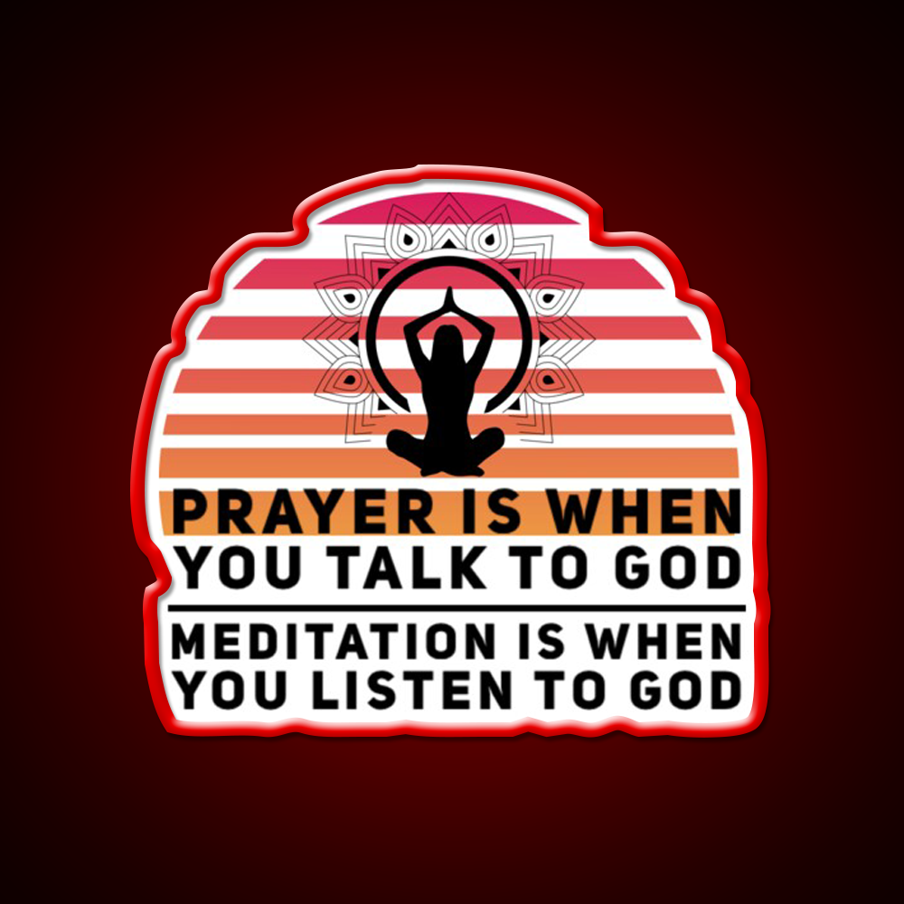 Prayer Is When You Talk To God Yoga Led Neon Sign Rgb Color