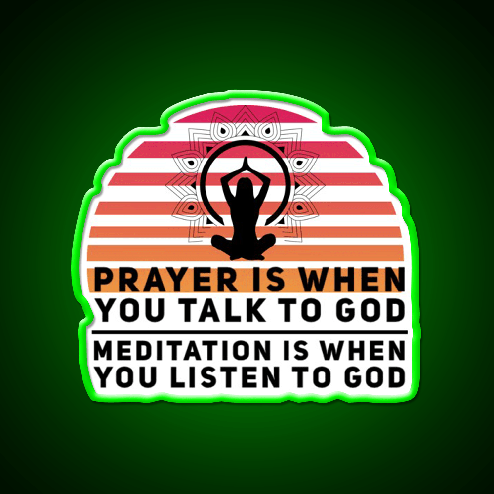Prayer Is When You Talk To God Yoga Led Neon Sign Rgb Color - Shineneon