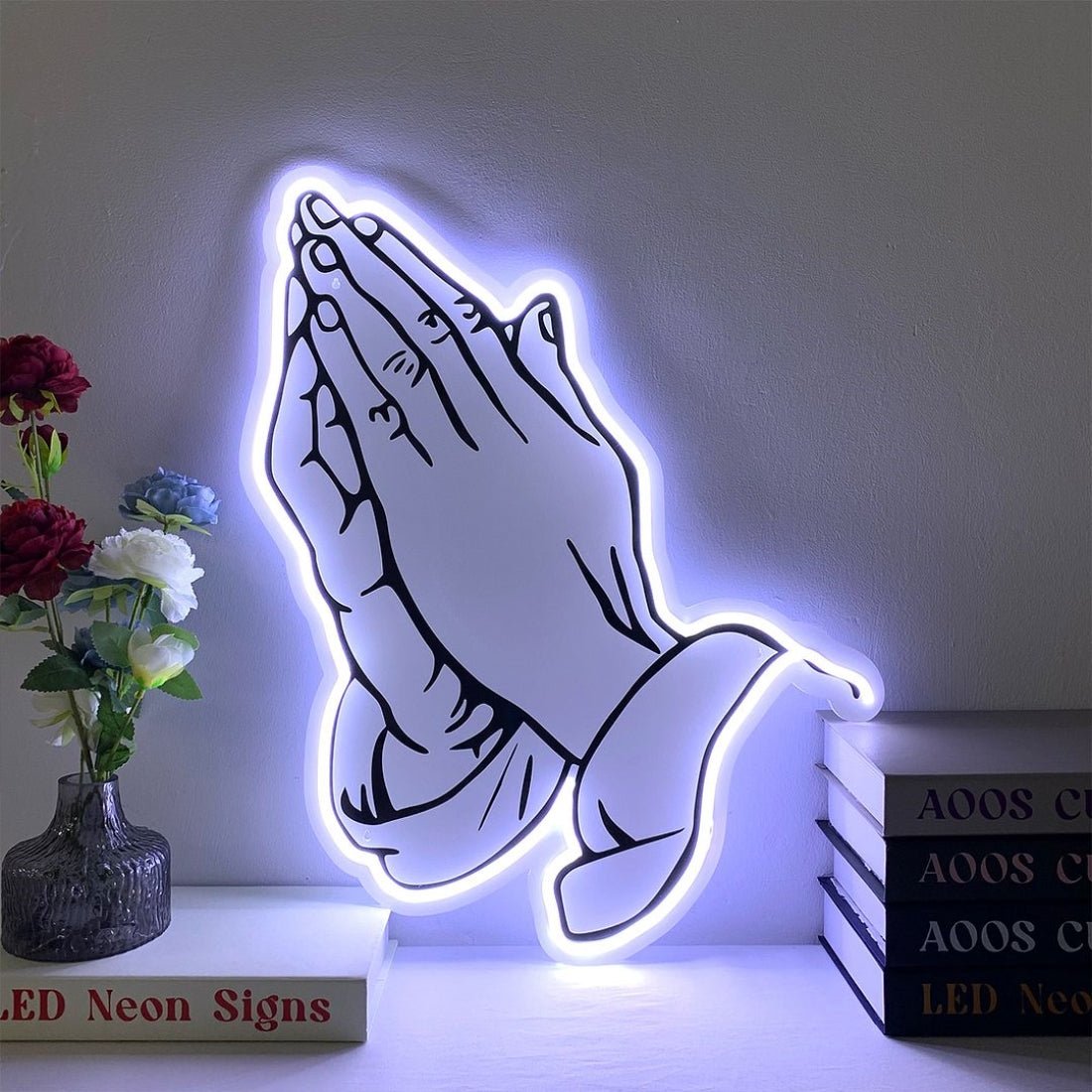 Praying Hands Led Sign Business Neon Signs - Shineneon