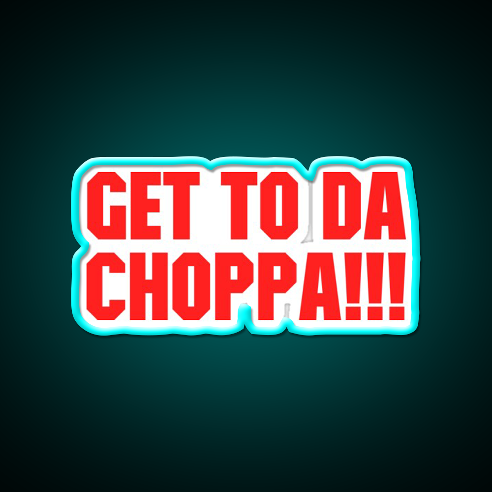 Predator Get To Da Choppa Gym Fitness Led Neon Sign Rgb Color