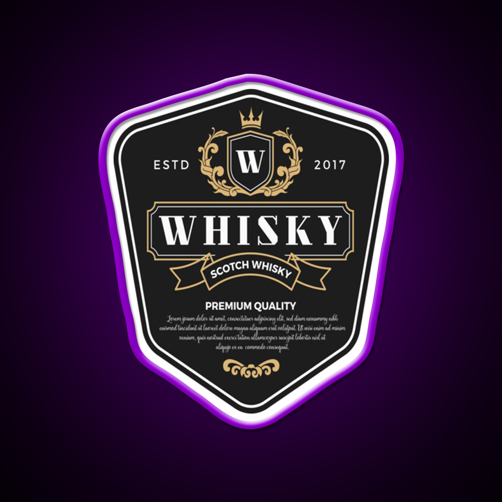 Premium Whisky Alcohol Whiskey Drink Bar Led Neon Sign Rgb Color