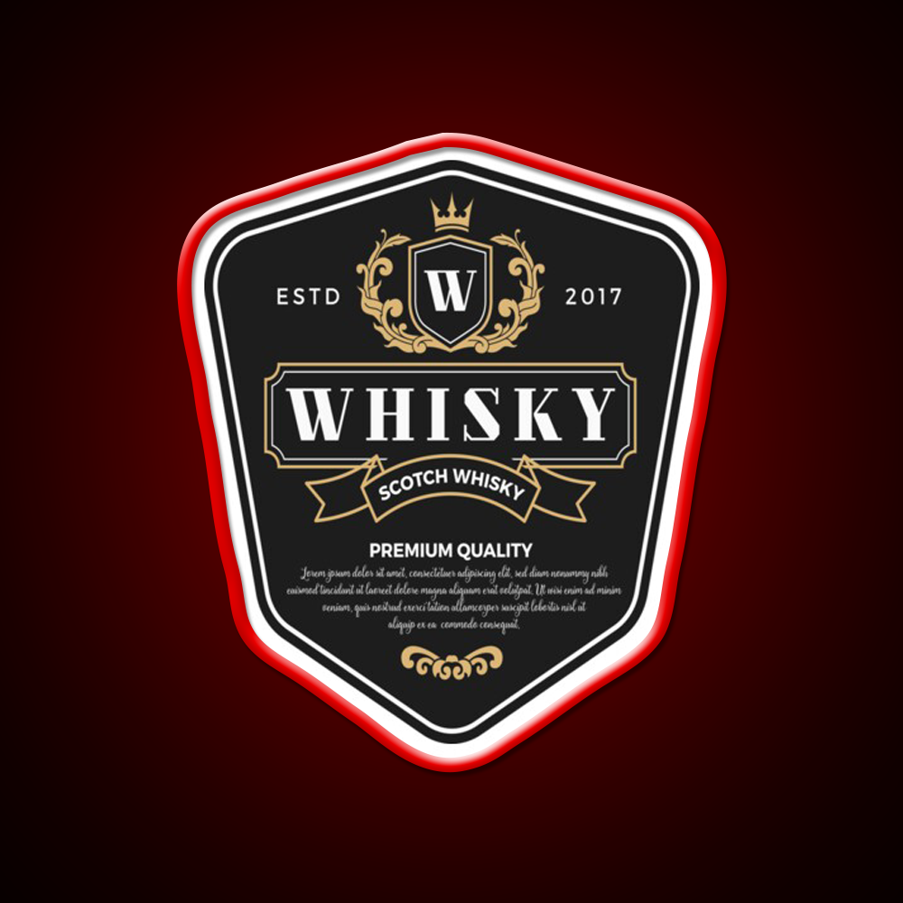 Premium Whisky Alcohol Whiskey Drink Bar Led Neon Sign Rgb Color