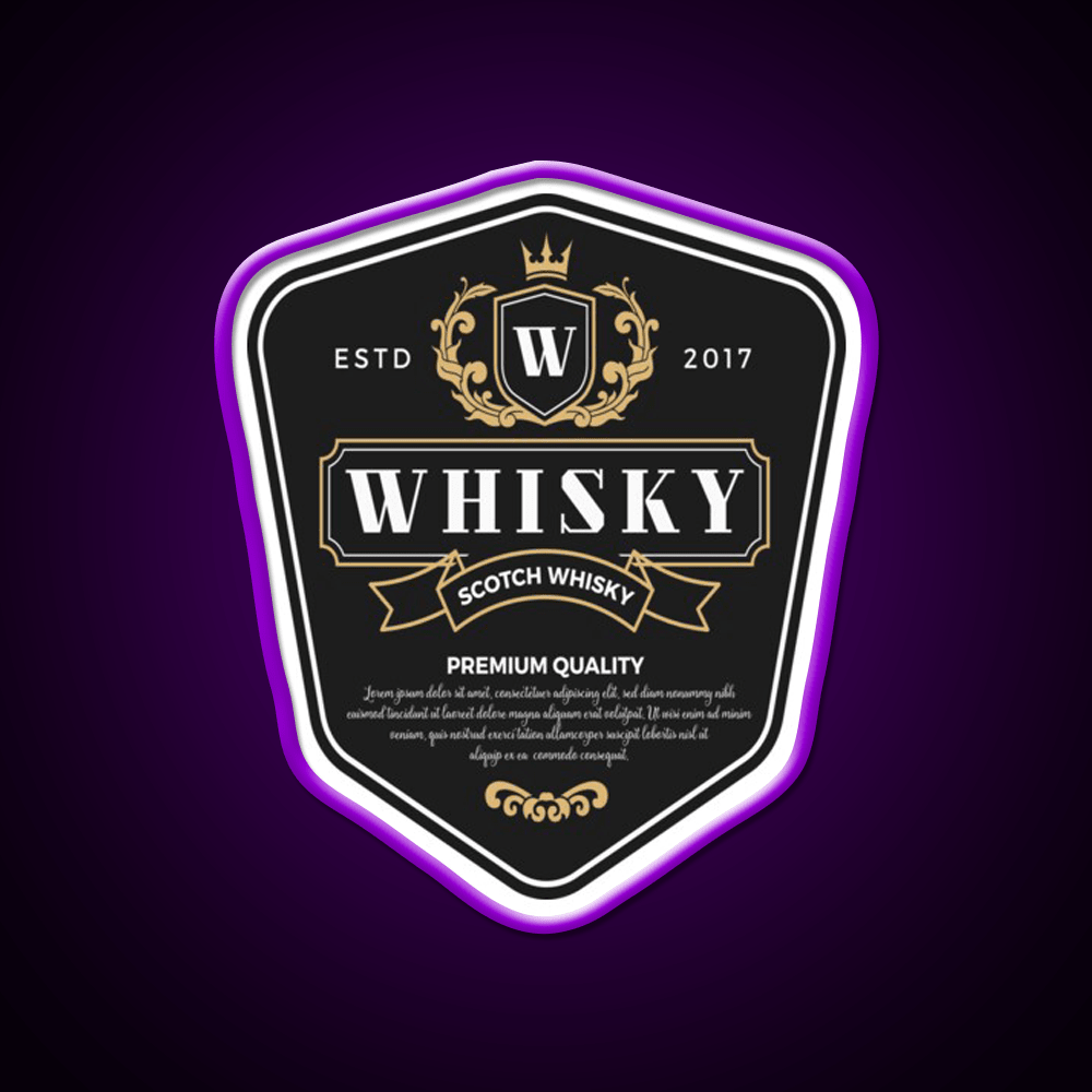 Premium Whisky Alcohol Whiskey Drink Bar Led Neon Sign Rgb Color - Shineneon