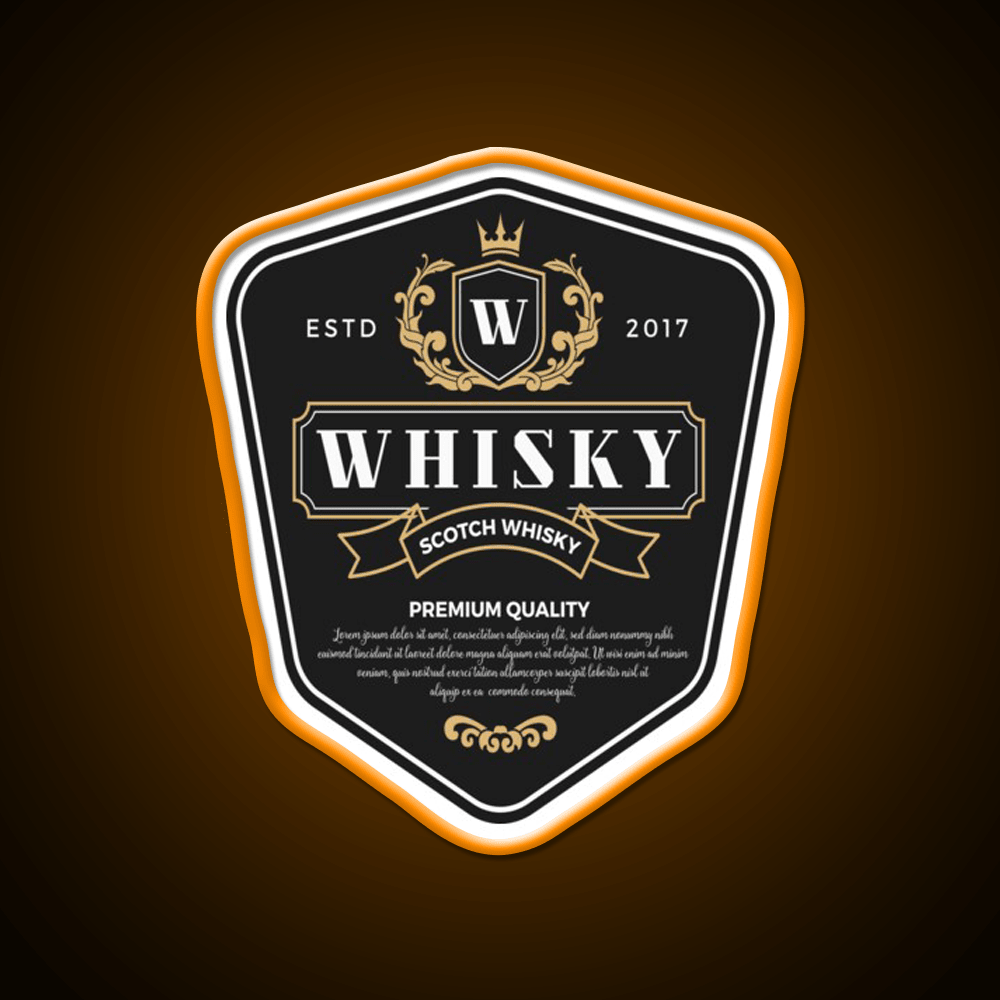 Premium Whisky Alcohol Whiskey Drink Bar Led Neon Sign Rgb Color - Shineneon