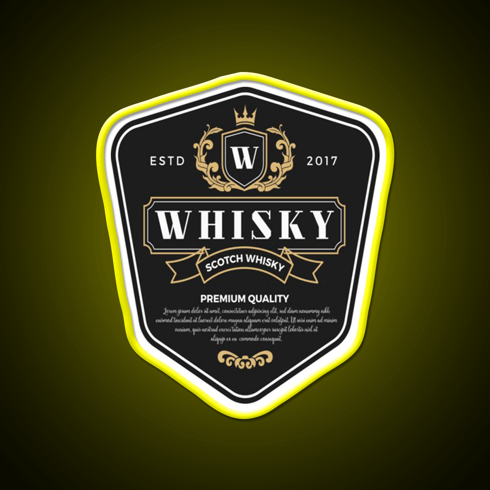 Premium Whisky Alcohol Whiskey Drink Bar Led Neon Sign Rgb Color - Shineneon