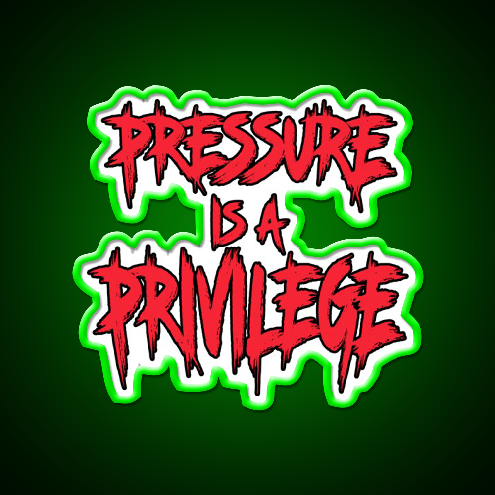 Pressure Is A Privilege Gym Fitness Led Neon Sign Rgb Color